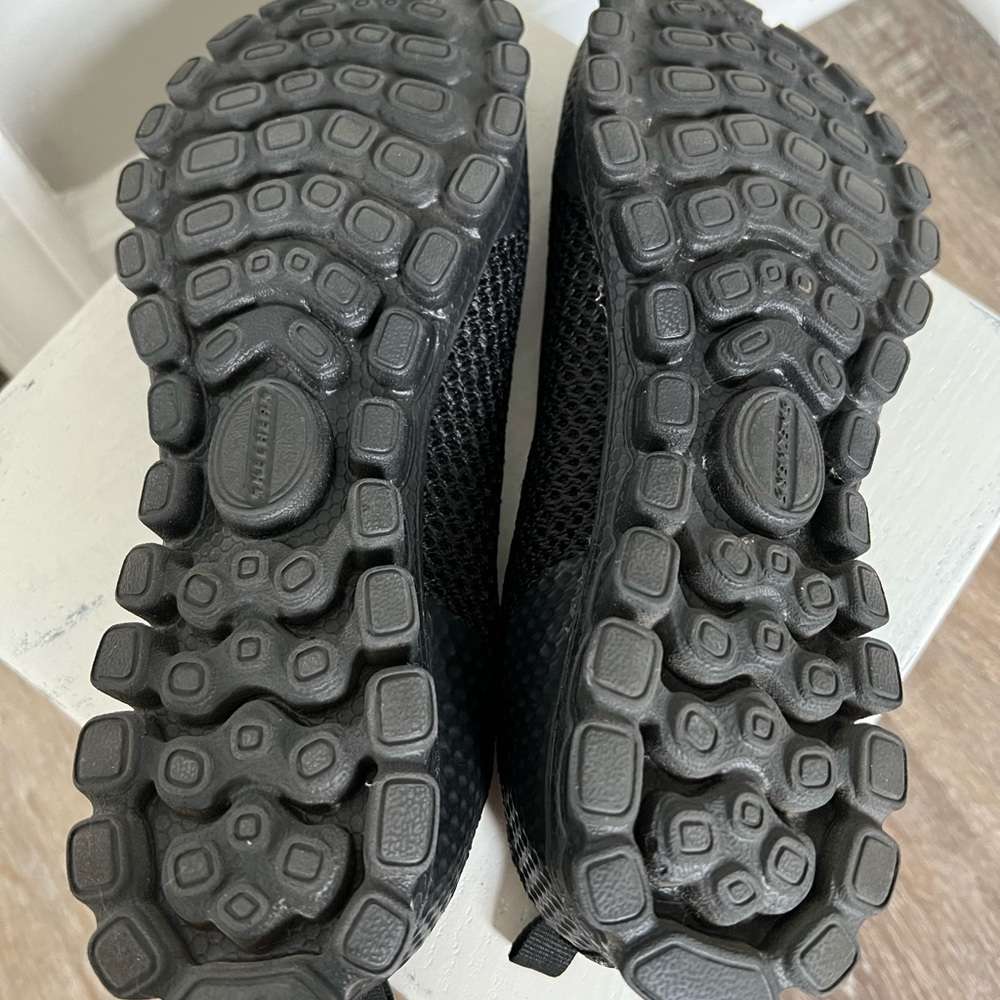 Skechers Black Slip-On Flats with Breathable Mesh - Picture 5 of 6